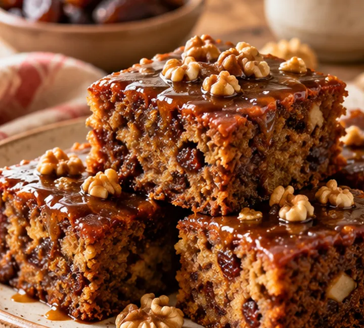 Illustrative photograph for Date & Walnut Cake